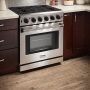 Thor Kitchen - 30 in. Wide 5 Burner 4.55 cu. ft. Freestanding Gas Convection Range with Storage Drawer - Natural Gas - Stainless Steel - Image 2