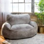 Big Joe Faux Leather Bean Bag Sofa - Image 1