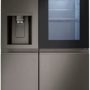 LG - 36-in Wide 27.1 Cu. Ft. Side-by-Side Smart Refrigerator with Craft Ice - Black Stainless Steel - Image 1