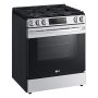 LG - 30-in Wide 5.8 Cu. Ft. Smart Slide-In Gas Range with 5 Burners, EasyClean and SuperBoil Burner - Stainless Steel - Image 2