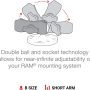 RAM MOUNTS Short Double Socket Arm for B Size 1" Ball Mount Components, Composite RAM Ball Connector Arm RAP-B-201U-A - Image 5
