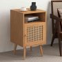 Tolead Rattan Nightstand, Boho Side Table with Handmade Rattan Decorated Drawer, Bedroom, Living Room, Natural - Image 4