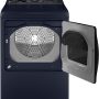 GE Profile - 7.3 Cu. Ft. Smart Electric Dryer with Fabric Refresh, Steam, and Washer Link - Sapphire Blue - Image 2