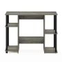 Furinno JAYA Engineered Wood Compact Computer Study Desk in Oak Gray/Black - Image 3
