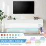 Hommpa Wall Mounted Floating TV Stand with LED Lights Modern Entertainment Center for TVs for up to 65" Media Console TV Unit with Storage Cabinets White High Gloss for Living Room Bedroom - Image 4