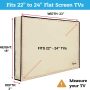 Garnetics Outdoor TV Cover 24 Inch – Waterproof, Weatherproof TV Enclosures with Smart Shield Screen Protectors, Ideal for Outdoor Use, Moving, and Storage - Beige - Image 2