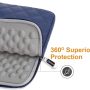 RAINYEAR 11 Inch Laptop Sleeve Diamond PU Leather Case Protective Shockproof Water Resistant Cover Carrying Computer Bag Compatible with 11.6 MacBook Air Surface for 11" Chromebook Notebook(Navy Blue) - Image 5