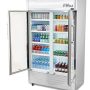 Premium Levella - 47 in. Wide 29.0 cu. ft. 2-Door Commercial Merchandiser Refrigerator Glass-Door Beverage Display Cooler - Stainless Steel - Image 3