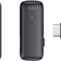 Aluratek - Wireless Vlogging Lapel Microphone with Charging Case for USB-C Connector - Black - Image 3