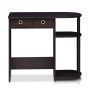 32 in. Rectangular Walnut 2 Drawer Computer Desk with Built-In Storage - Image 4