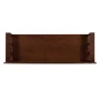 Linon Cynthia Wood Storage Bench FlipTop Slat Back & Side in Walnut Brown Finish - Image 6