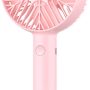 Gasince Handheld Fan Mini Fan,Small Personal Portable Fan, USB Desk Fan,Rechargeable Eyelash Fan for Makeup,8-13hours Operated Small Makeup Eyelash Fan for Women Girls Outdoor and Indoor (Pink) - Image 2