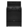 Whirlpool - 30 in. Wide 5 burners 5.1 cu. ft. Freestanding Gas Range with Edge to Edge Cooktop - Black - Image 1
