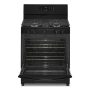 Whirlpool - 30 in. Wide 5 burners 5.1 cu. ft. Freestanding Gas Range with Edge to Edge Cooktop - Black - Image 2