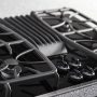 GE Profile - 30 in. Wide 4 Burner Built-In Gas Cooktop with Downdraft Vent - Black - Image 2