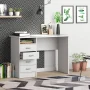 Tvilum Warner 4 Drawer Office Desk with 1 Shelf for Adults, White Finish - Image 1