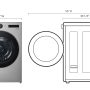 LG - 4.5 Cu. Ft. High-Efficiency Stackable Smart Front Load Washer with Steam and TurboWash 360 - Graphite Steel - Image 3