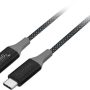 Insignia™ - 8ft 60W USB-C to USB-C Charge-and-Sync Braided Cable - Black - Image 1
