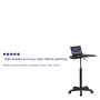 Robertson Eve Sit to Stand Height Adjustable Mobile Laptop Desk/Speaker's Lectern - Image 5