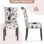 2 Pieces Tufted Dining Chair Set with Adjustable Anti-Slip Foot Pads - Image 3