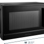 Insignia™ - 1.1 Cu. Ft. Countertop Microwave - Black - Image 3