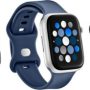 Best Buy essentials™ - Silicone Band for Apple Watch 44mm, 45mm, SE (1-3), 46mm, Ultra (1-3) 49mm (3-Pack) - Navy, Green and Black - Image 1
