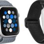 Best Buy essentials™ - Nylon Band for Apple Watch 44mm, 45mm, SE (1-3), 46mm, Ultra 49mm and Ultra 2 49mm (2-Pack) - Black & Gray - Image 1