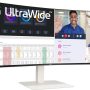 LG - UltraWide 38" LED 144Hz 1-ms Curved Monitor NVIDIA G-SYNC Compatible and AMD Freesync Premium Pro with HDR - White - Image 4