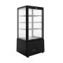 Premium Levella - 2.9 Cu. Ft. 4-Sided Glass Commercial Merchandiser Refrigerated Display Case - Black - Image 1