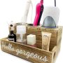 Wooden Hair Tool Organizer, Blow Hair Dry and Straightener Holder, Curling Iron Holder, Flat Iron Holder, Hair Accessories Product Styling Tools Dryer Organizer Storage for Bathroom Vanity Countertop - Image 5