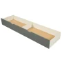 Gray Twin Over Full/Twin Convertible Bunk Bed with Storage Shelves and Drawers - Image 3