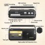 Retro Boombox Cassette Player AM/FM Radio Stereo,Wireless Streaming, USB Slot, 3.5mm Headphone Jack, Cassette Recorder with Built-in Microphone, Convert Cassettes to USB (Black) - Image 4