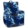 Posh Creations Structured Comfy Bean Bag Chair, Pasadena Chair, Nylon - Digital - Image 1