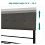 Dextrus Queen Upholstered Platform Bed Frame with Adjustable Headboard, No Box Spring Needed - Image 3