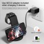Wireless Charging Stand, 2021 Earteana Upgraded 3 in 1 Charging Station, Qi-Certified 15W Fast Wireless Charger Dock Compatible with iPhone 13/11 Series, AirPods, Apple Watch SE/6/5/4/3/2(Black) - Image 6