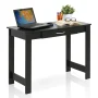 Furinno Jaya Writing Desk with Drawer, 15108BKW, Black - Image 1