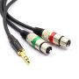 SiYear 10FT 6.35mm (1/4inch) TRS Male Plug to Dual XLR Female Microphone Stereo - Image 2