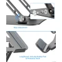 Laptop Stand for Desk, KEXIN Aluminum Adjustable Computer Stand, Ergonomic Foldable Laptop Holder for MacBook Air Pro / Dell / HP / ASUS / Samsung - Image 3
