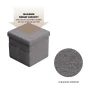 Charcoal Gray Foldable Storage Cube Ottoman with Pockets (Set of 2) - Image 4