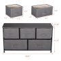 HomGarden Modern 5-Drawer Storage Dresser, Wide Chest Fabric Organizer Furniture Light Gray - Image 3