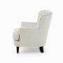 Tafton Ivory Fabric Club Chair with Tufted Cushions (Set of 1) - Light Purple - Image 2