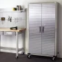 Seville Classics UltraHD® Rolling Storage Cabinet, Granite Gray, 36" W x 18" D x 72" H - Image 5