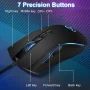 TSV Gaming Mouse Wired, USB Computer Mouse with 4 Adjustable DPI, RGB Backlit LED, Side Buttons, Ergonomic Optical Mice for PC, Laptop, Windows, Mac, Vista, Linux, Gamer - Image 3