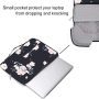 MOSISO Laptop Sleeve Compatible with MacBook Air/Pro, 13-13.3 inch Notebook, Compatible with MacBook Pro 14 inch M3 M2 M1 Chip Pro Max 2023-2021, Polyester Camellia Multifunctional Briefcase Bag - Image 4
