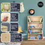 RRI Goods 2 Shelf Montessori Bookcase W Caster BookShelf Storage Organizer - Image 6
