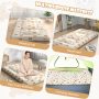 Foldable Futon Mattress with Washable Cover and Carry Bag for Camping - Twin Size - Image 6