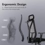 FENICHI Office Chair Ergonomic Office Chair,Desk Chair,Adjustable Height Mesh Computer Chair,Reclining Office Chair,Comfortable Task Chair with Lumbar Support Back for Home Office (Black) - Image 3
