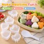 8Pc Sushi Making Kit Rice Ball Onigiri Mold Set for Homemade Bento Japanese Food - Image 5