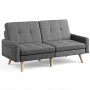 Nazeer 70.9" Futon Loveseat Sofa, Reclining Linen Sofa Bed - Image 1