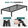 ZUNMOS 14 Inches Twin Bed Frame, Heavy Duty Metal Platform with Storage Space Under Frame, No Box Spring Needed Twin Size Bed Frame, Black - Image 4